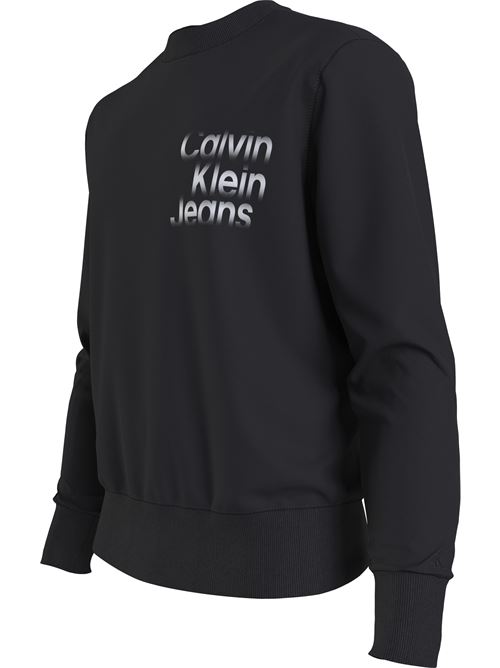 felpa CALVIN KLEIN | J30J325154BEH NERO